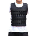Adjustable WaveGear Inc. running weighted vest with padded straps and adjustable weights for fitness training and endurance.