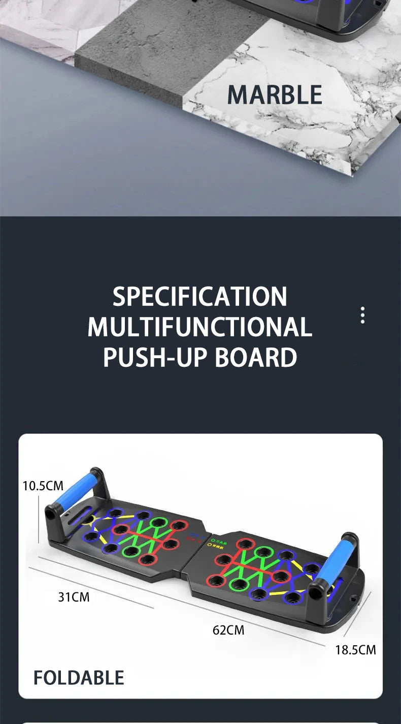 WaveGear Inc. portable push-up board set with multiple grip positions for effective exercise, lightweight and easy to use.