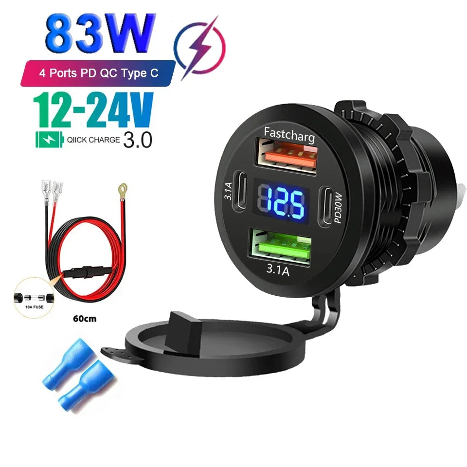 WaveGear Inc. DriveCell high-output car charger with multiple USB ports for fast device charging in vehicles.