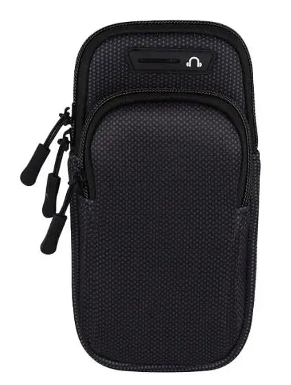 WaveGear Inc. Universal Smartphone Arm Band travel bag, adjustable strap and secure pocket for phones during workouts or outdoor activities.
