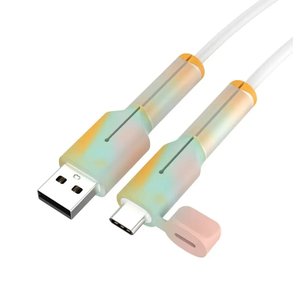 WaveGear Inc. soft silicone cable protector cover for chargers, flexible and durable to prevent cable damage.