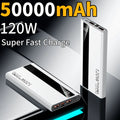 WaveGear Inc. fast charging large capacity power bank with multiple USB ports and sleek black design
