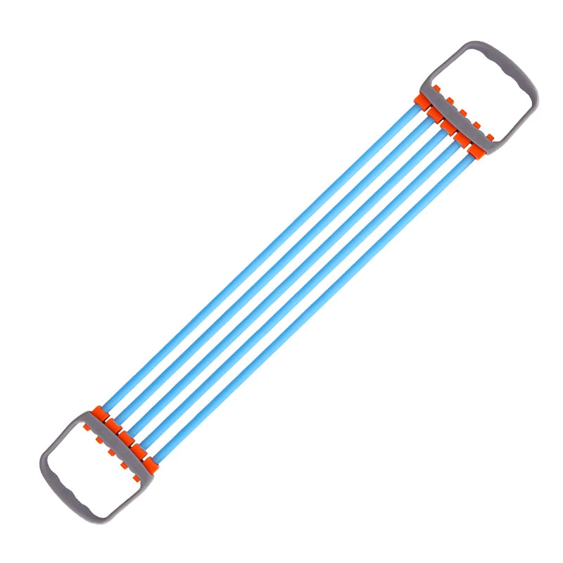 Full body workout band from WaveGear Inc. exercise gear, showing the elastic resistance band for fitness training and strength exercises.
