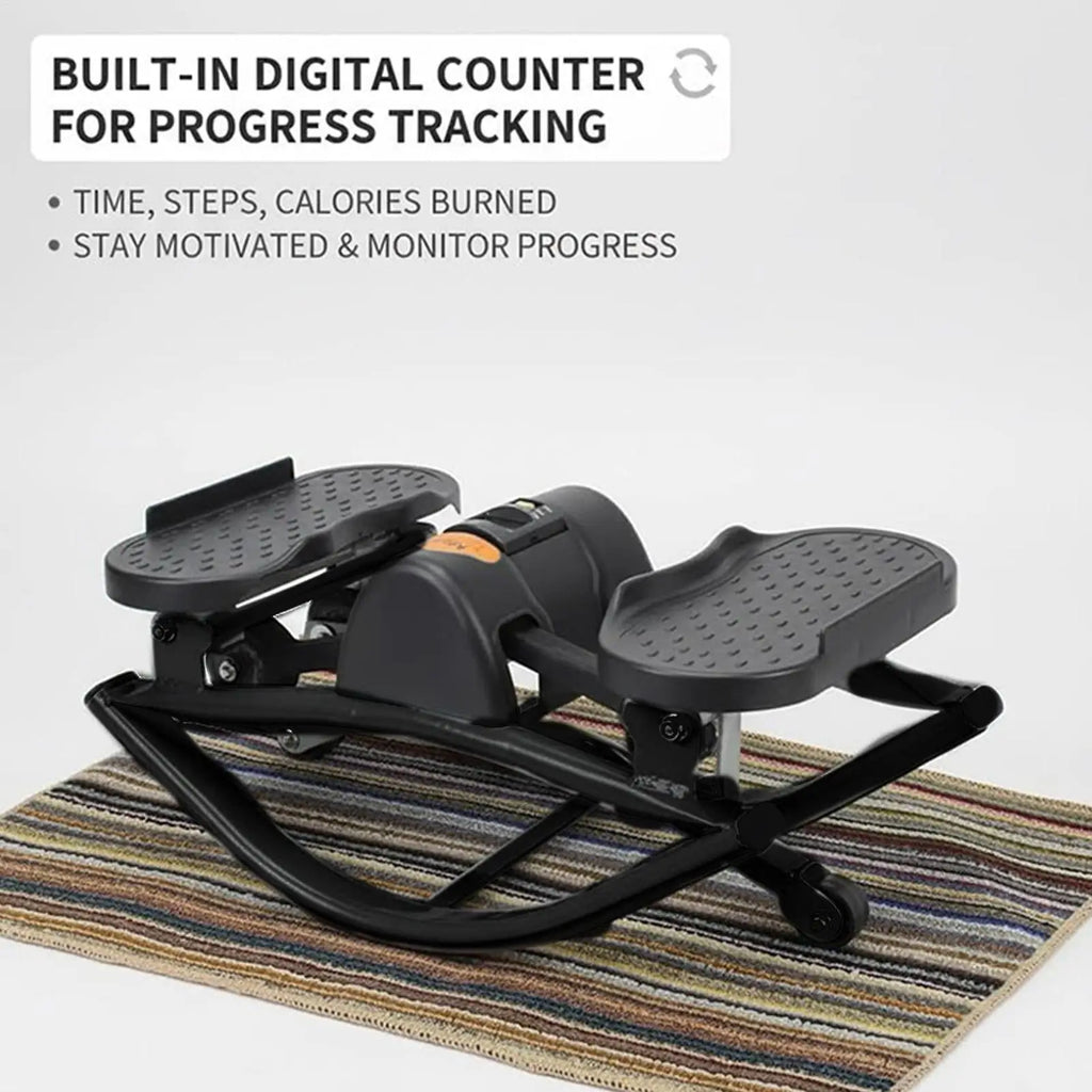 WaveGear Inc. rock stepper exercise machine for cardio workouts, featuring sturdy construction and adjustable height settings.