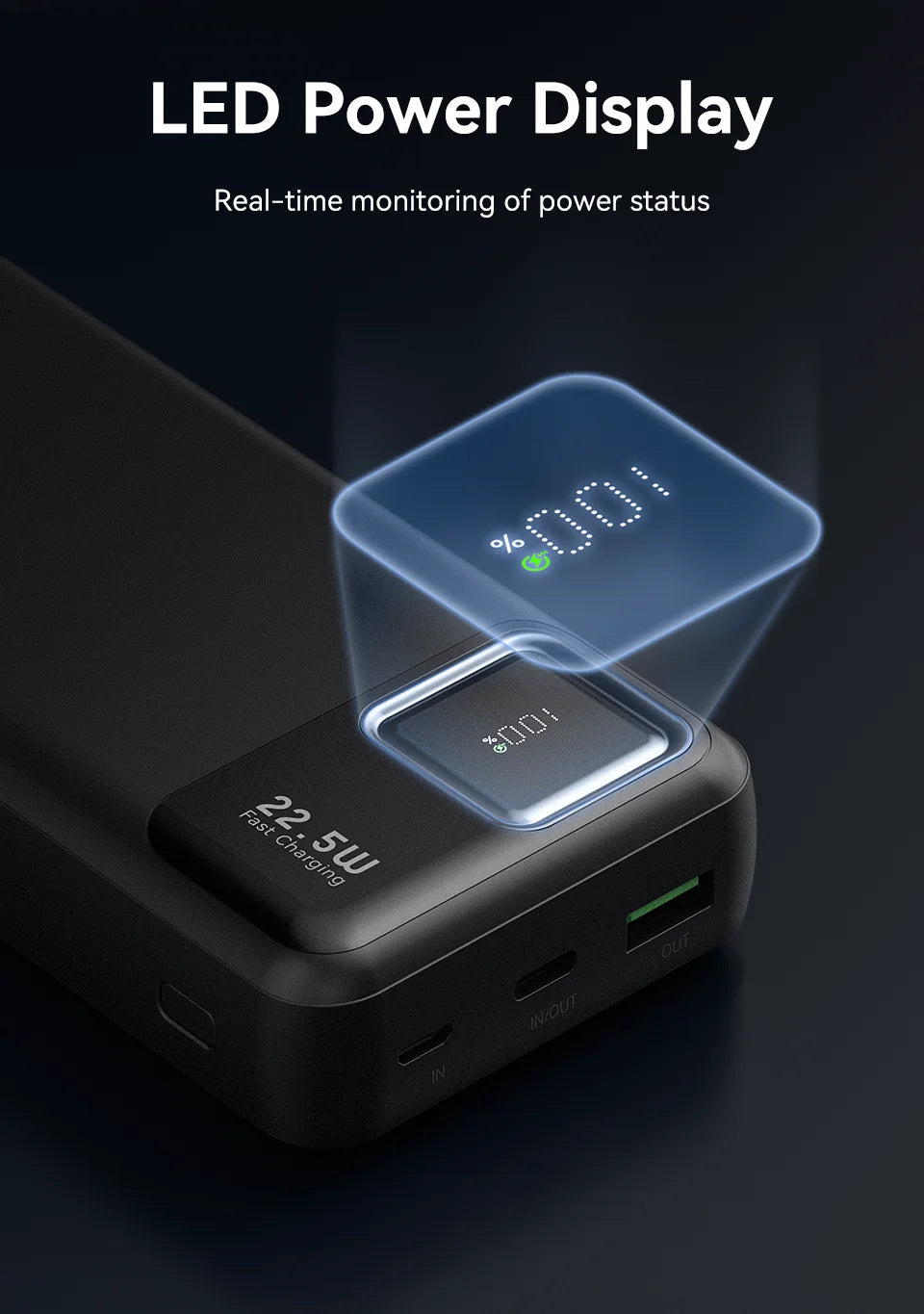 WaveGear Inc. NovaCell™ portable external battery power bank with sleek design and multiple USB ports for on-the-go charging.