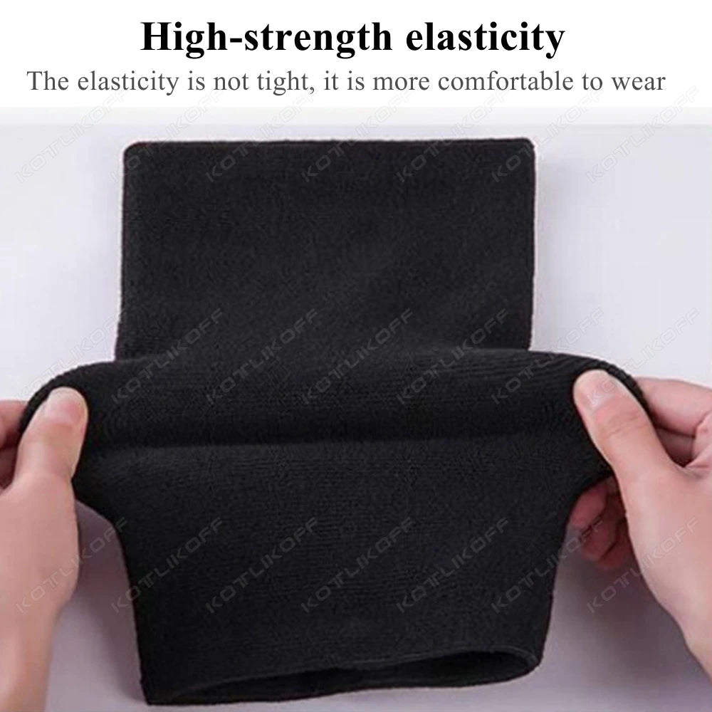 WaveGear Inc. Self Heating Support Knee Pad for exercise, showing a comfortable, adjustable knee brace with self-heating features.