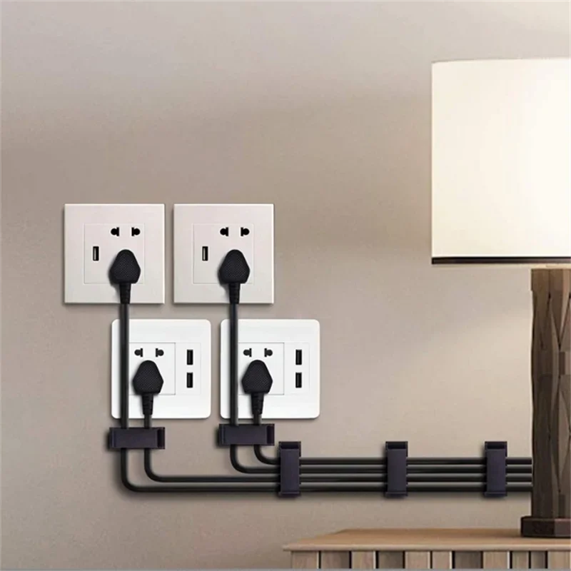 WaveGear Inc. cable organizer wire clip holding and securing cords neatly on a desk or wall surface.