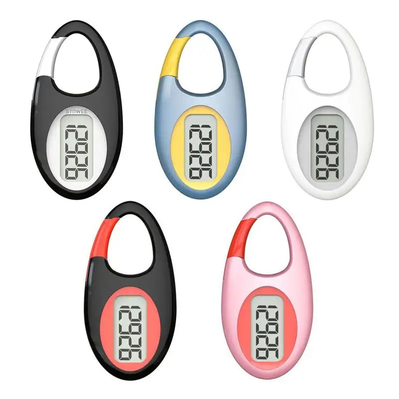 WaveGear Inc. WORKFIT pedometer step tracker showing digital display and simple exercise gear for counting steps during workouts.
