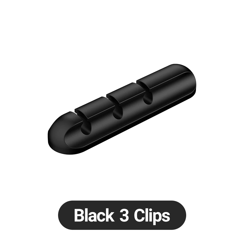 WireNest™ Adhesive Cable Holder from WaveGear Inc.™ keeping cables organized and secured on surfaces.