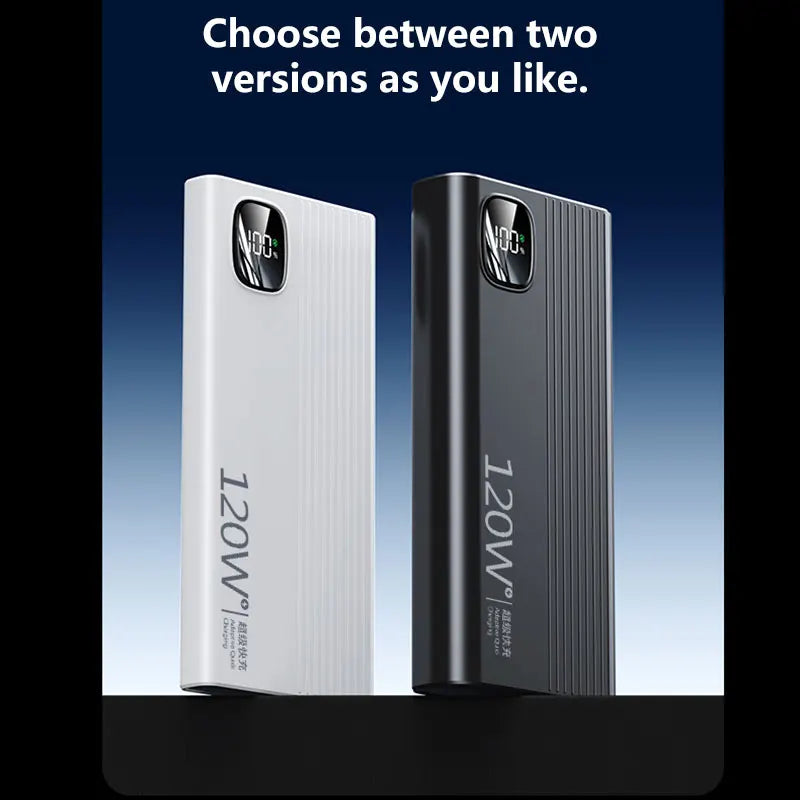 WaveGear Inc. portable power bank with digital battery display, compact design for charging devices on the go