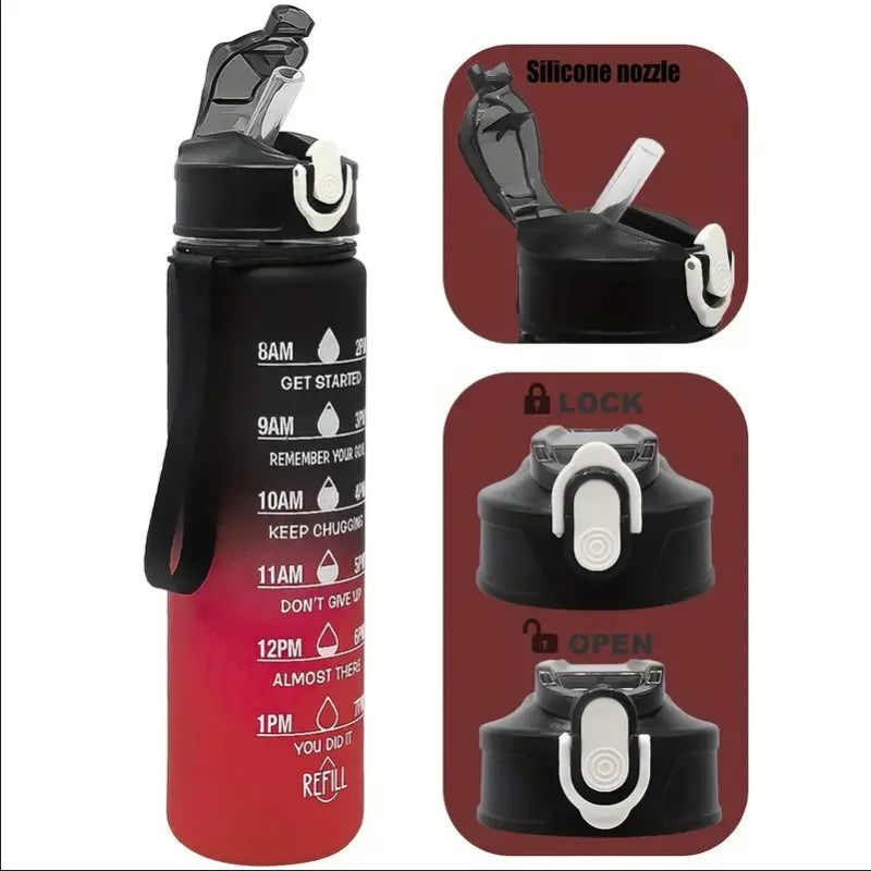Leak-proof WaveGear Inc. sports water bottle for exercise, with a sleek design and secure lid for hydration during workouts.