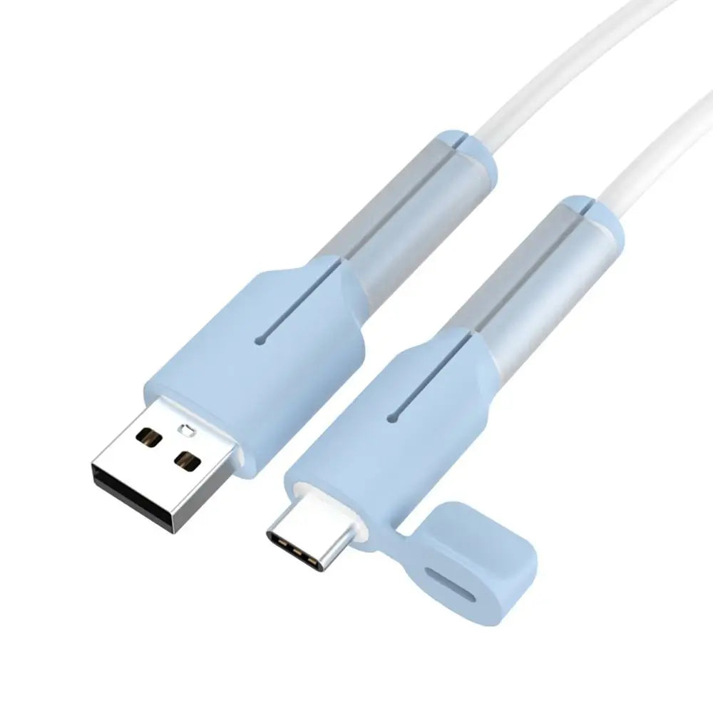 WaveGear Inc. soft silicone cable protector cover for chargers, flexible and durable protective accessory for charging cables.