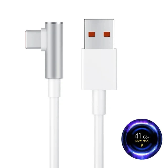 WaveGear Inc. IronLine™ 120W fast charger cable with durable black design and reinforced connectors for high-speed device charging