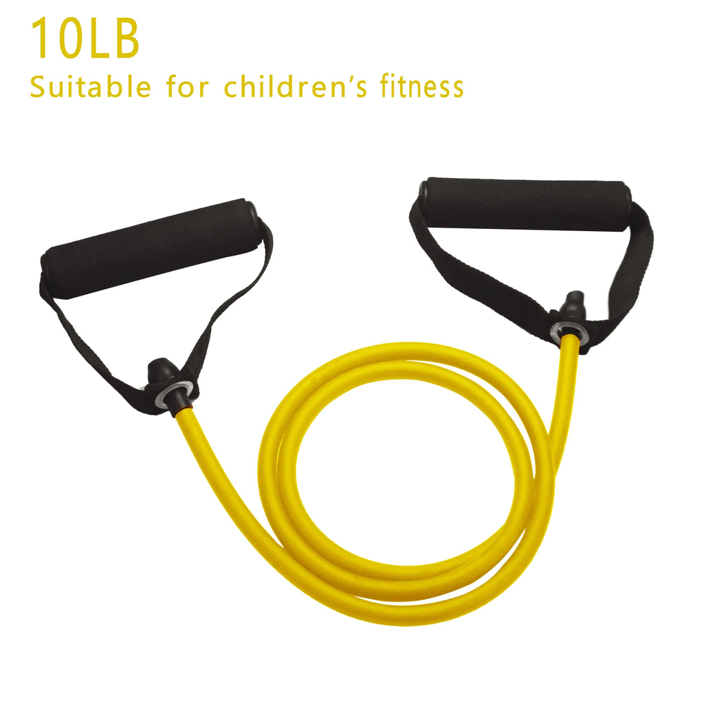 WaveGear Inc. resistance bands with handles for versatile exercise workouts, showcasing durable elastic bands and comfortable grip handles.