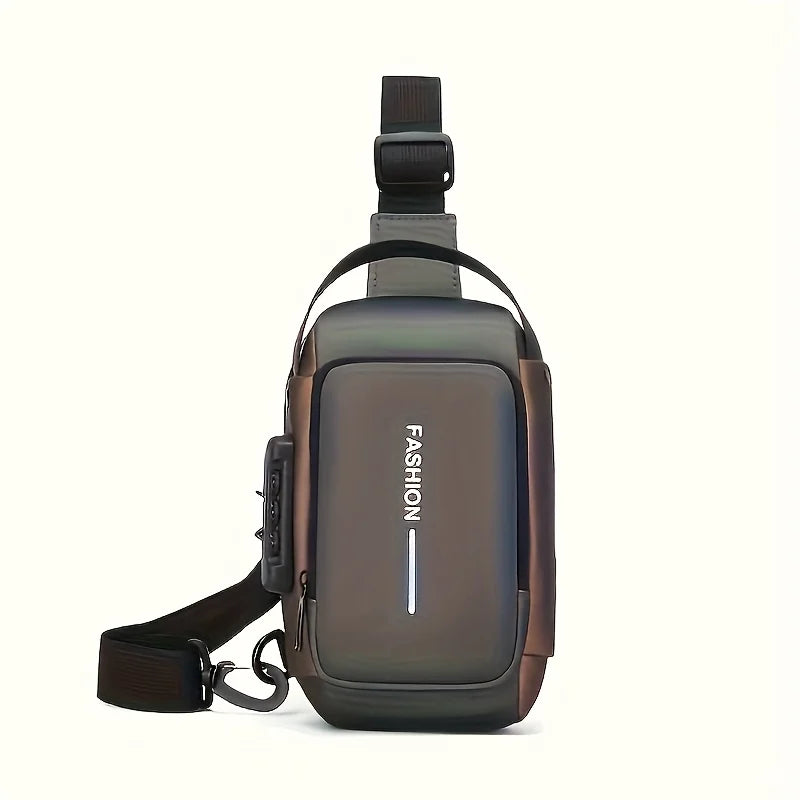 WaveGear Inc. high durability anti-theft travel sling bag with secure zippers and compact design, ideal for safe travel storage.