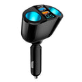 WaveGear Inc. digital display car charger with dual USB ports for fast charging and clear digital readout in a sleek design