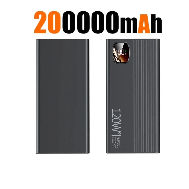 WaveGear Inc. portable power bank with digital battery display, compact design for mobile device charging.