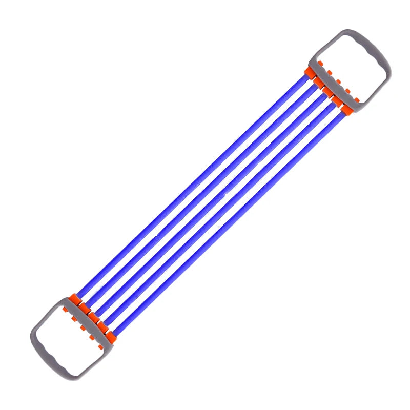 Full body workout band from WaveGear Inc. showing elastic exercise gear for strength training and resistance exercises.