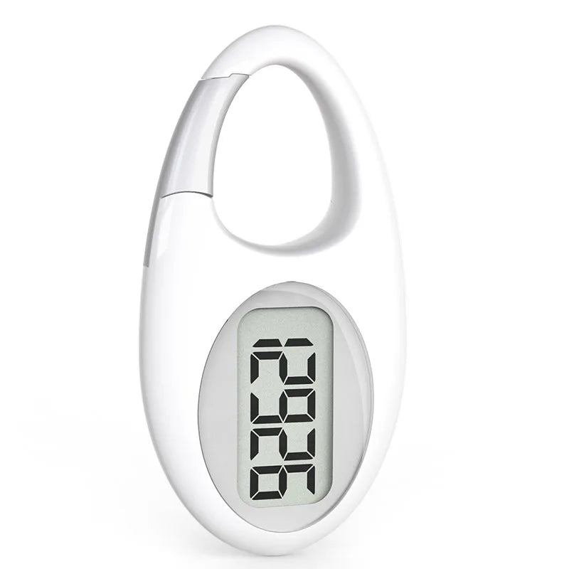 WaveGear Inc. WORKFIT Pedometer simple step tracker and exercise gear device showing digital display and step count on a white background.