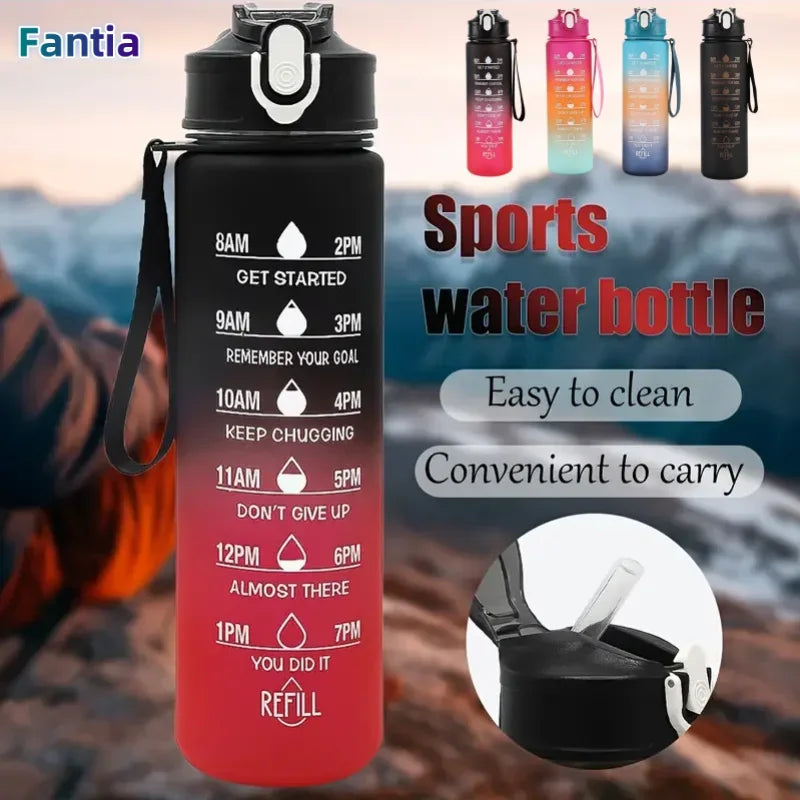 Leak-proof sports water bottle from WaveGear Inc. designed for exercise, featuring a durable, easy-to-hold design with a secure cap.