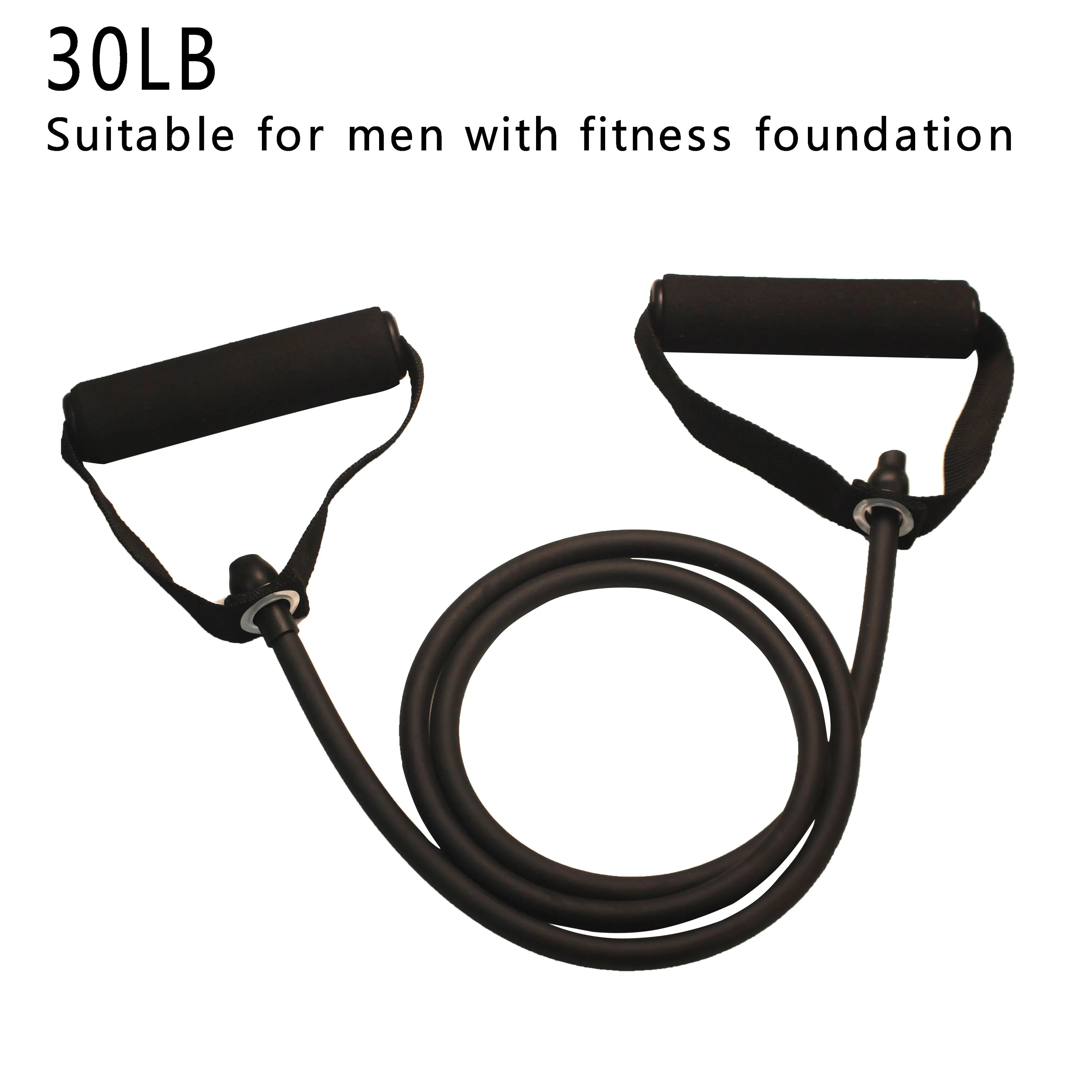 Set of WaveGear Inc. resistance bands with handles for versatile strength training and exercise routines.