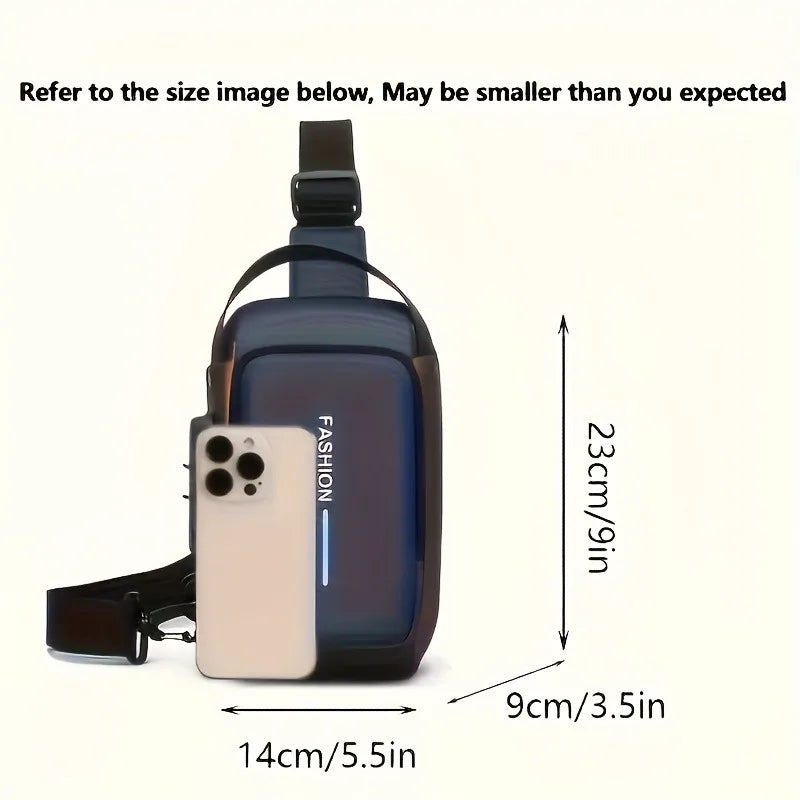 WaveGear Inc. anti-theft sling bag for travel, showing durable design with multiple compartments and secure zippers.