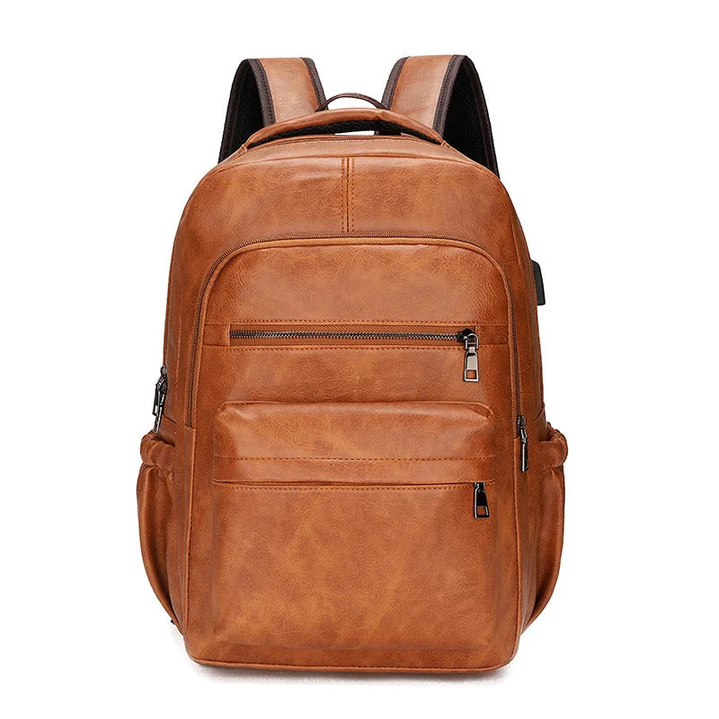 WaveGear Inc. USB charging travel backpack with multiple compartments and sleek design, ideal for modern travelers.