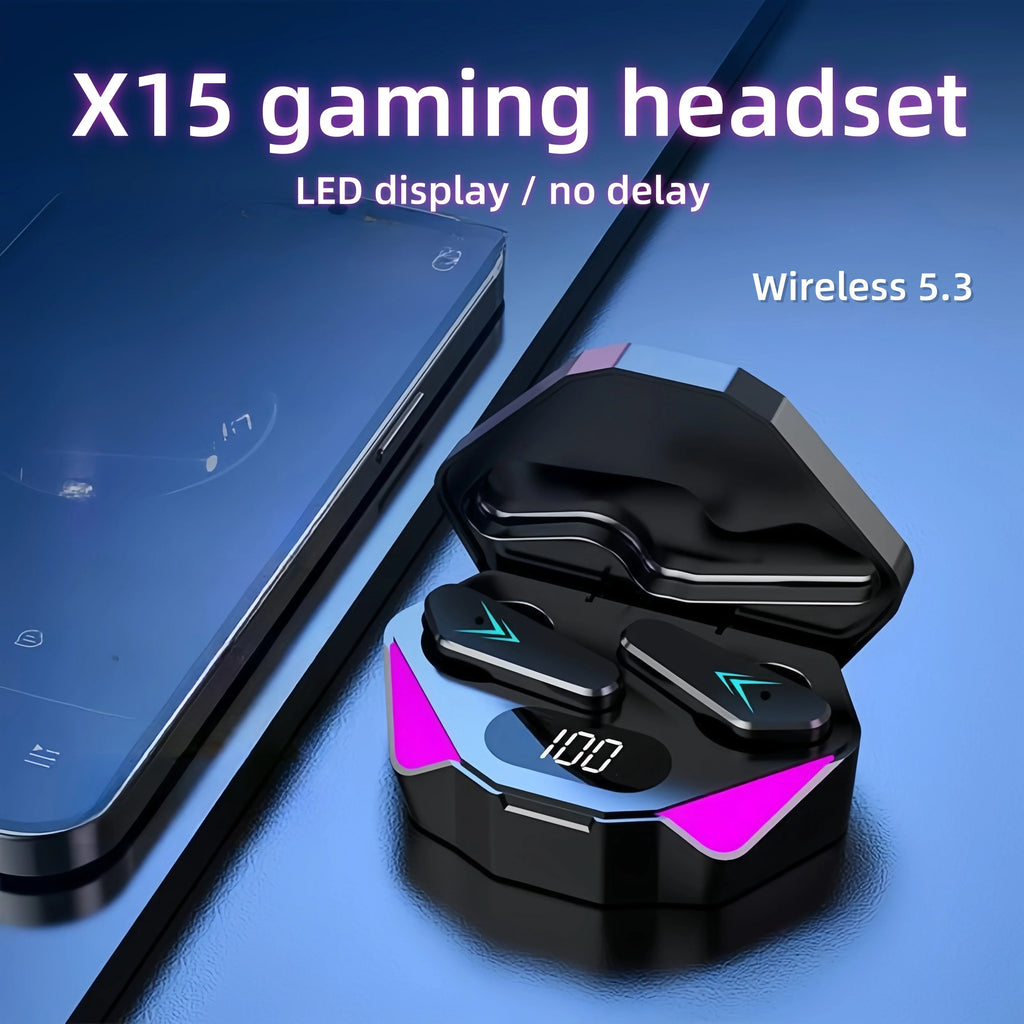 WaveGear Inc. wireless Bluetooth earbuds with built-in microphone, sleek in-ear design for hands-free calls and music.