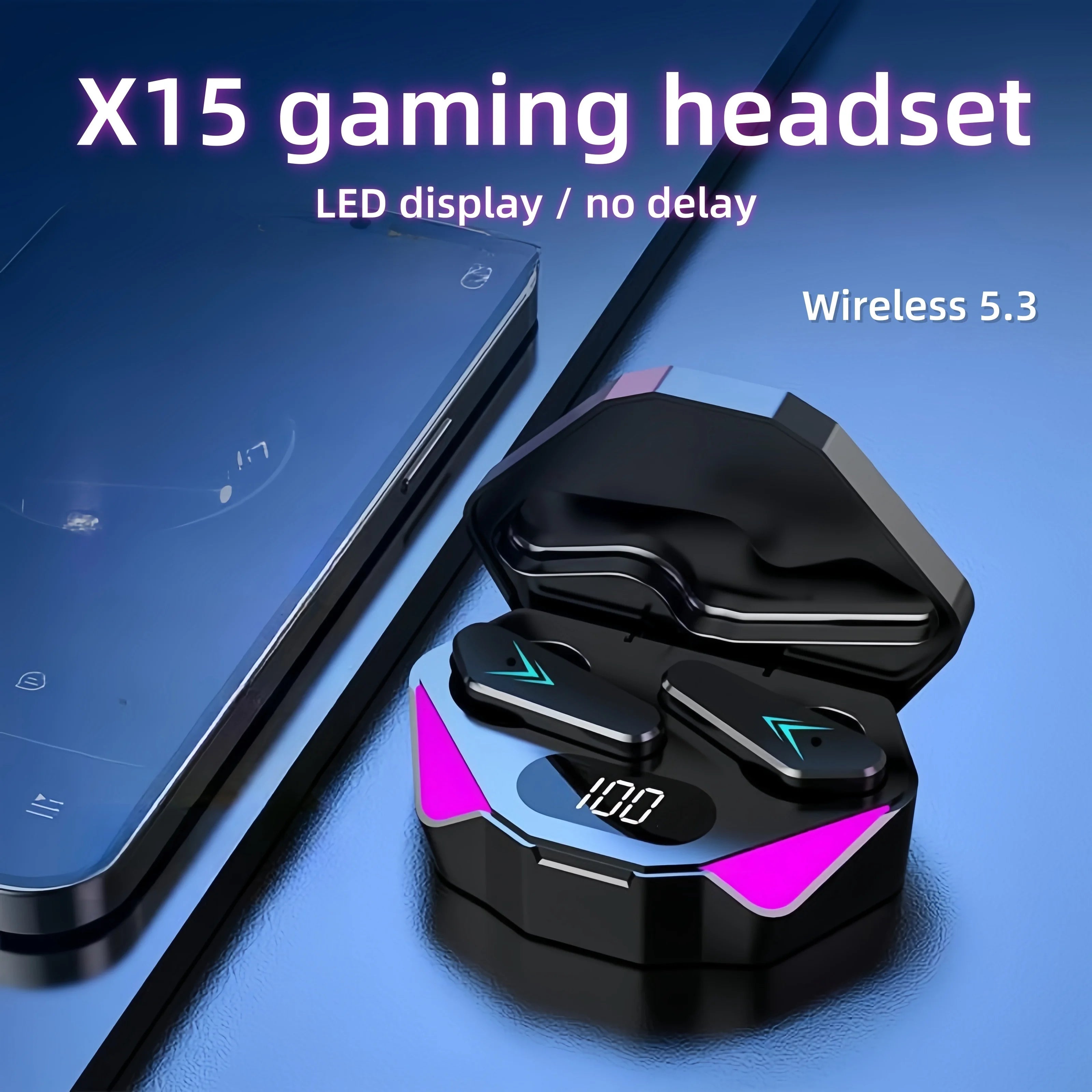 WaveGear Inc. wireless Bluetooth earbuds with built-in microphone, sleek in-ear design for hands-free calls and music.