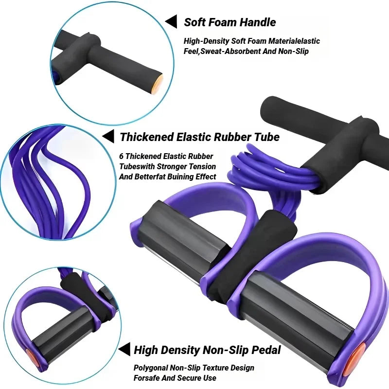 WaveGear Inc. abdominal strengthening elastic band for core exercises, featuring durable, flexible resistance for effective workout routines.
