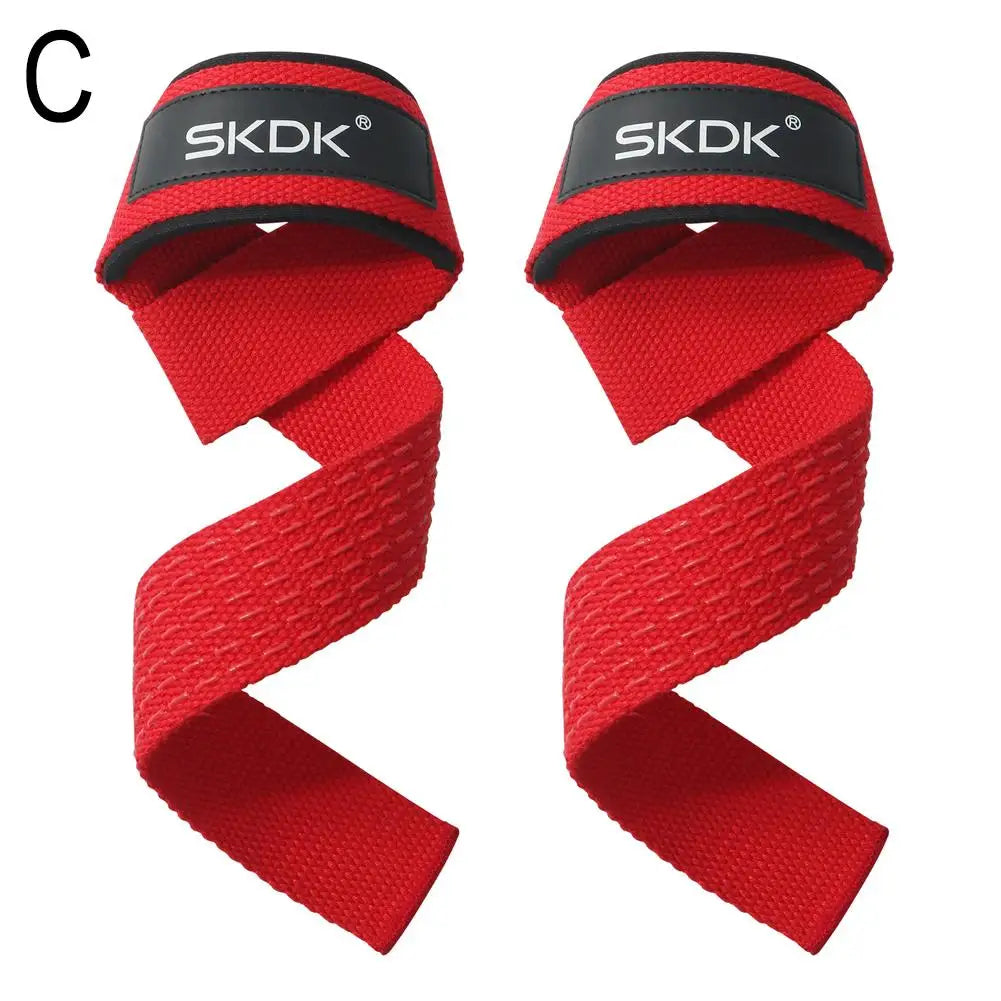 WaveGear Inc. SKDK Weightlifting High-Strength Hand Straps for exercise, showing durable strap design for secure grip during workouts.