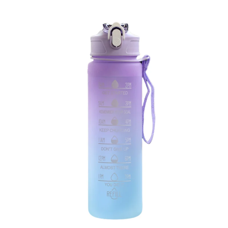 Leak-proof sports water bottle from WaveGear Inc. with a sleek design, durable plastic, and secure lid for exercise and outdoor activities.