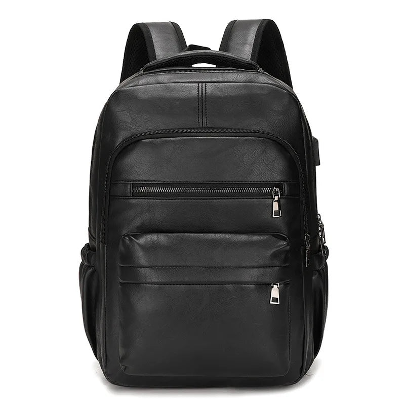 WaveGear Inc. travel bag with built-in USB charging port and sleek design, suitable for on-the-go charging and travel needs.