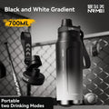 WaveGear Inc. insulated outdoor thermos water bottle with stainless steel body and screw-top lid, ideal for keeping drinks hot or cold.