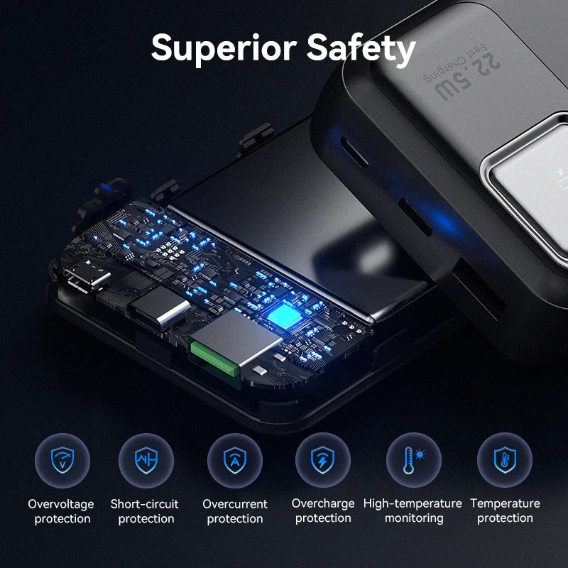 WaveGear Inc. NovaCell portable external battery power bank with compact design and multiple USB charging ports.