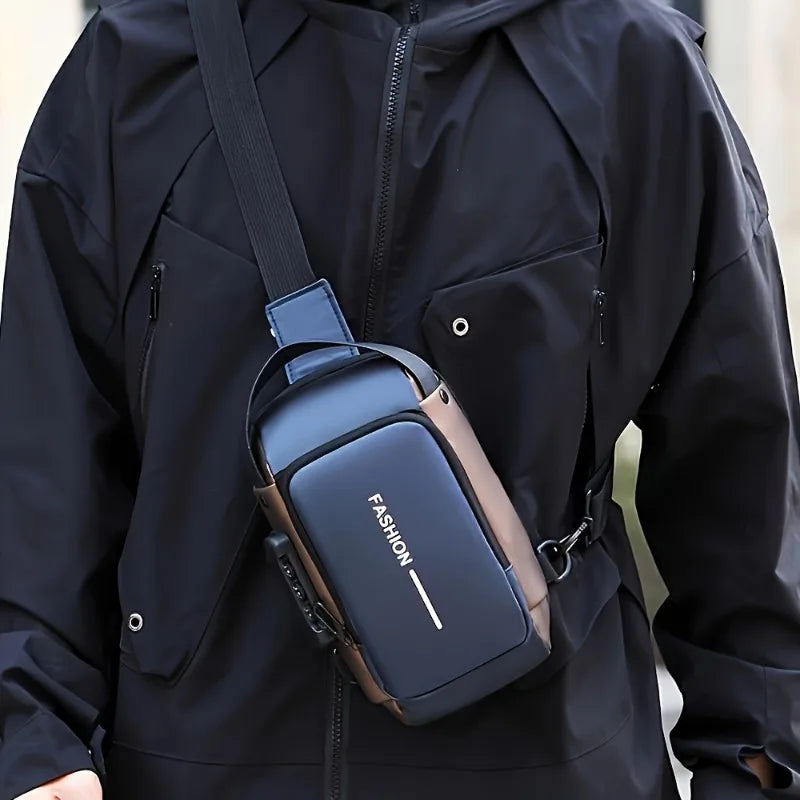 WaveGear Inc. high durability anti-theft travel sling bag with secure zippers and compact design, suitable for everyday use.