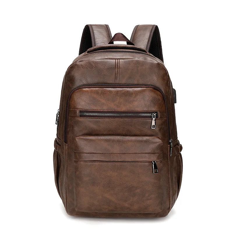WaveGear Inc. USB charging travel backpack with multiple compartments and sleek design, suitable for commuters and travelers.