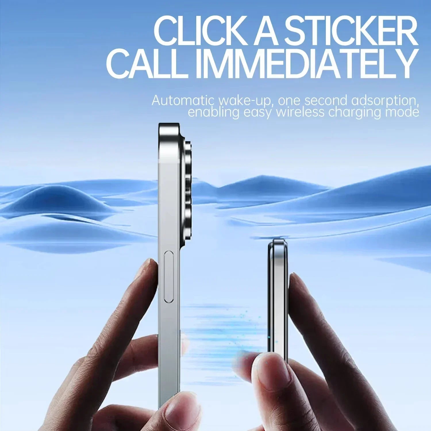 WaveGear Inc. magnetic wireless fast charging portable power bank with sleek design and built-in magnetic charging pad.