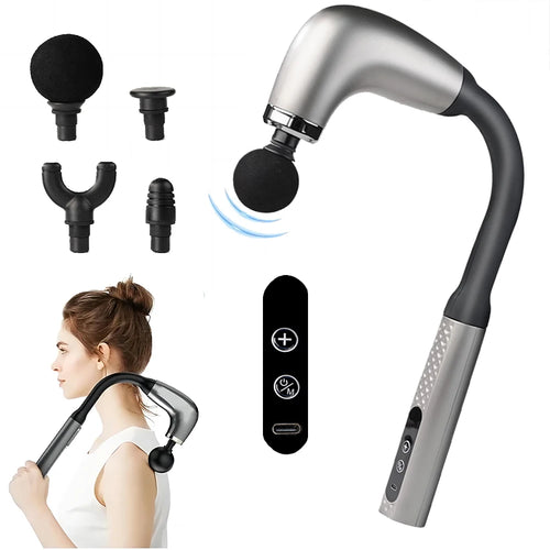WaveGear Inc. 2026 Smart Fascia Electric Massager, sleek exercise gear for muscle relief and fascia therapy, shown in black.
