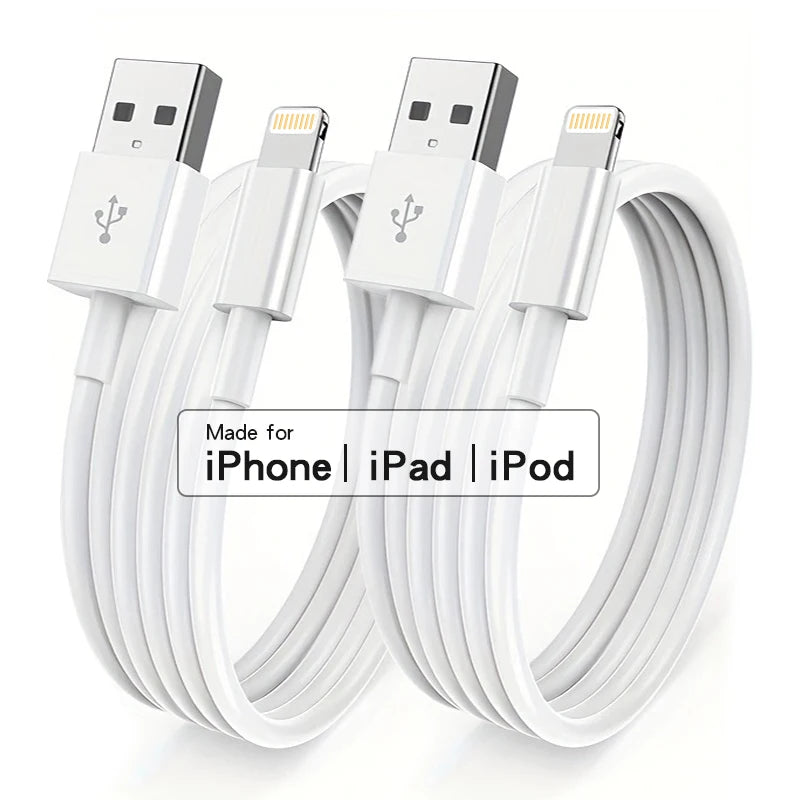WaveGear Inc. PowerThread™ Lightning Charger Cable showing durable braided design and USB connector for Apple devices.