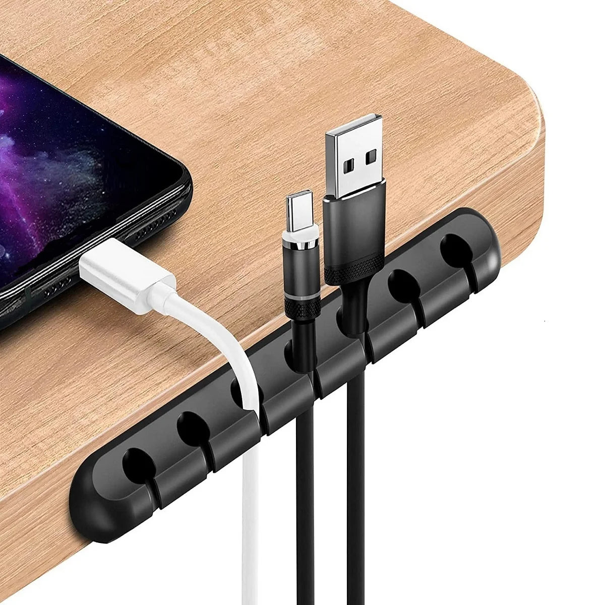 WaveGear Inc. CableGrid™ Cord Wire Organizer with multiple compartments for managing cables and keeping workspace tidy.