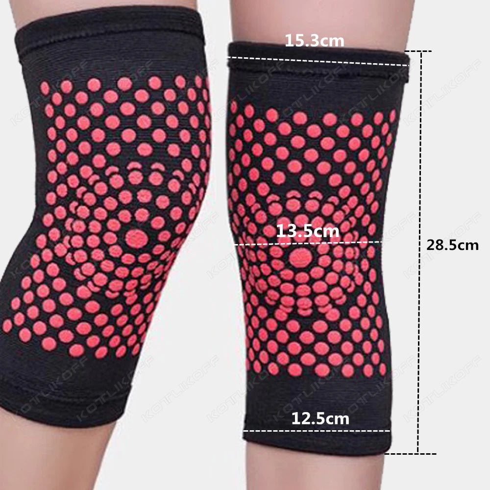 WaveGear Inc. Self-heating support knee pad designed for exercise, providing warmth and compression during physical activity.