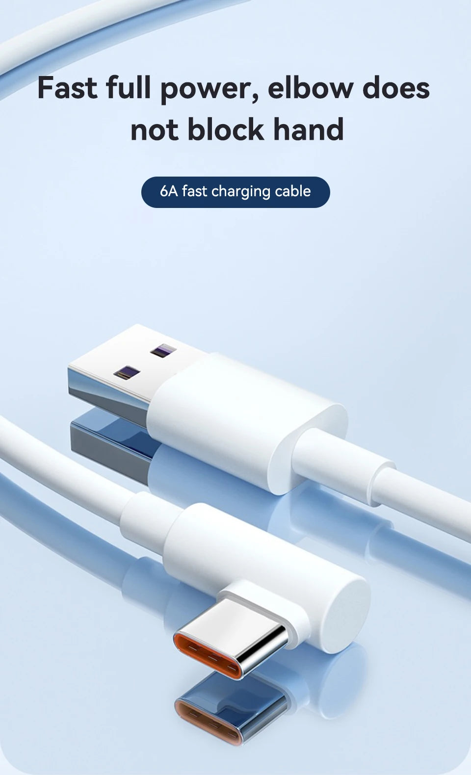 WaveGear Inc. IronLine™ 120W fast charger cable with durable connectors and sleek black design for fast device charging.