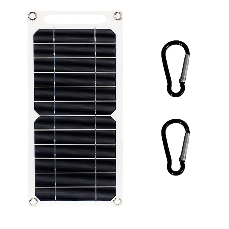 WaveGear Inc. 30W solar panel with USB port, portable exercise gear for charging devices during outdoor workouts.