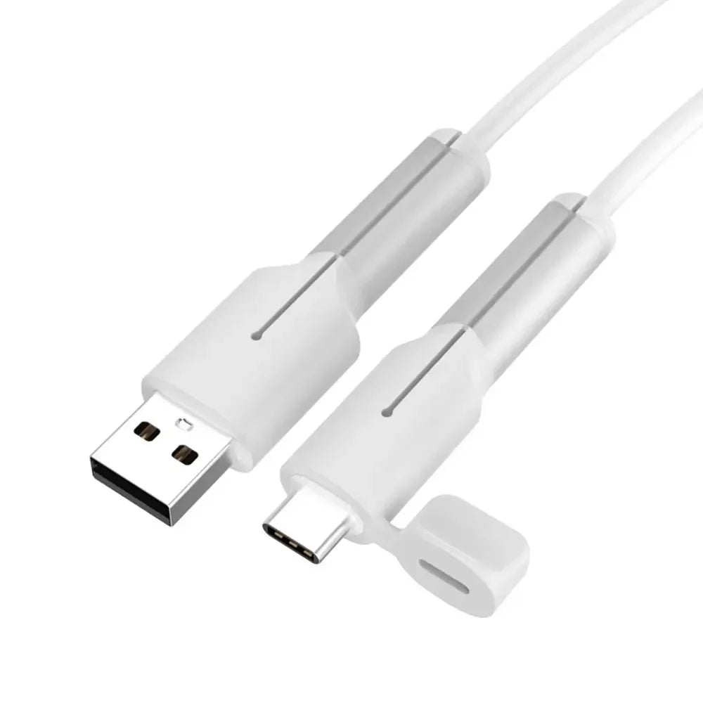 WaveGear Inc. universal silicone charger cable protector, flexible and durable, fitting standard charging cables for added protection.