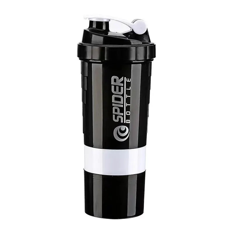 WaveGear Inc. 3-layer shaker mixing bottle with a clear water bottle design for gym and sports hydration.