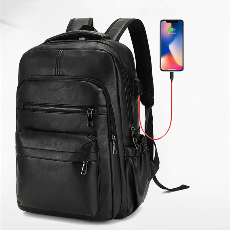 WaveGear Inc. high-quality USB charging travel backpack with multiple compartments and sleek design, ideal for everyday use