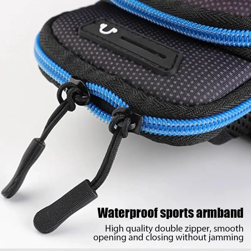 WaveGear Inc. universal smart phone arm band, travel bag designed for secure phone storage during outdoor activities and exercise.