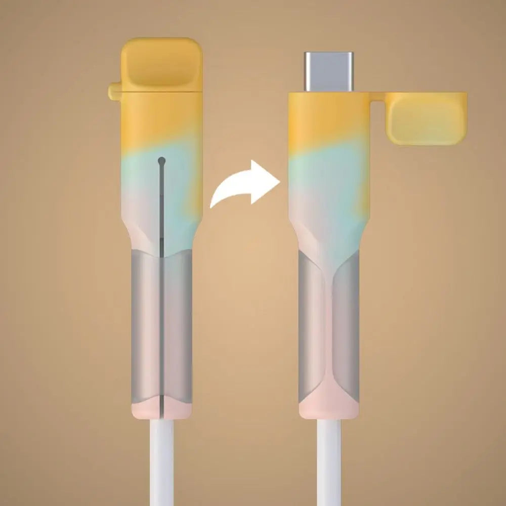 WaveGear Inc. soft silicone cable protector cover for chargers, flexible and durable protection for charging cables.