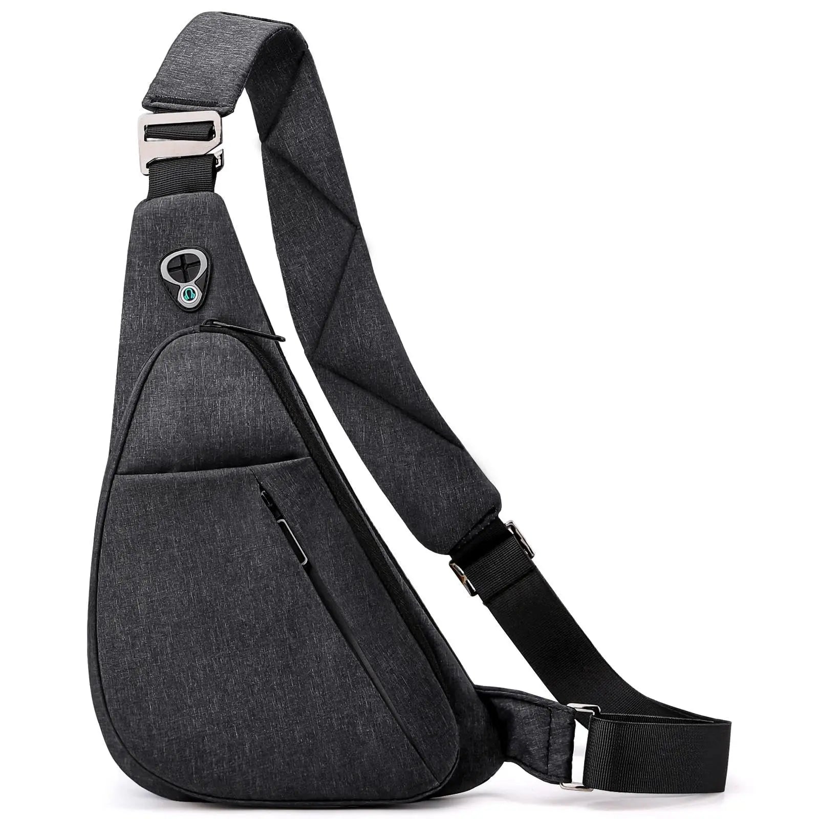 WaveGear Inc. anti-theft crossbody travel bag with secure zippers and adjustable strap, designed for safe, convenient travel.
